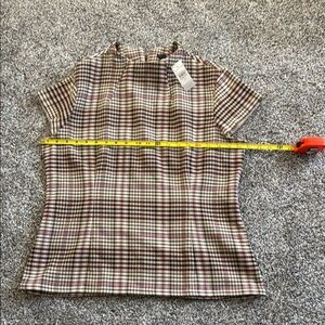 Ann Taylor Short Sleeve Top with Mandarin Collar NWT